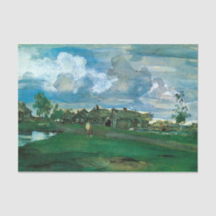 Papel De Seda Aldea rusa Valentin Serov