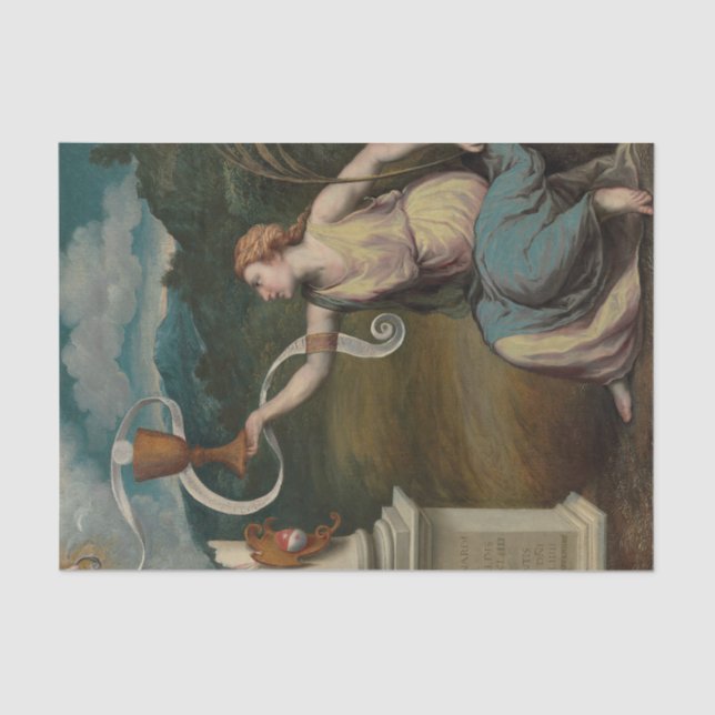 Papel De Seda Alegoría de fe por Paris Bordone (Anverso)