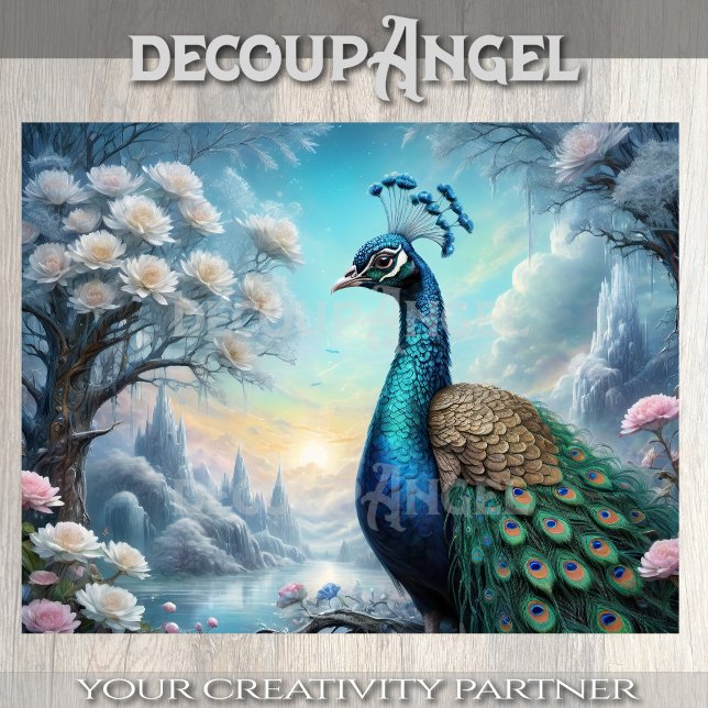Papel De Seda Alegre pavo real con descomposición de la eleganci (Subido por el creador)