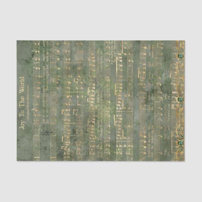 Papel De Seda Alegría A Los Navidades De Oro Del Mundo Desnudos  (Anverso)