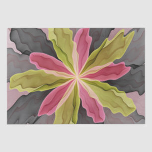 Papel De Seda Alegría, antracita verde rosada Fantasía Flower Fr