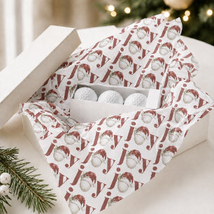 Papel De Seda Alegría Bola de Golf Navidad Sombrero Acuarela