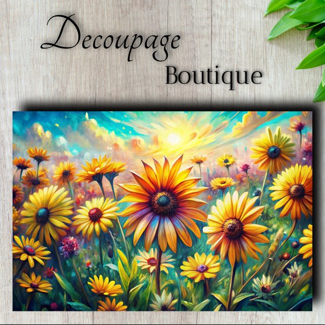 Papel De Seda Alegría de Verano Danza Decoupage (Summer Joy Dance Decoupage Tissue Paper)
