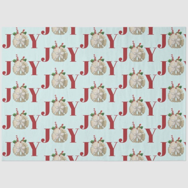 Papel De Seda Alegría Navidades Sand Dollar Holly Berries Costa (Anverso)