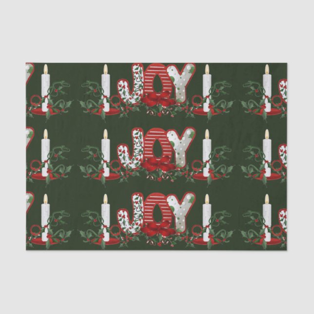 Papel De Seda Alegría navideña de los navidades (Anverso)
