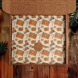 Papel De Seda Alegría Navideña Retro Superfloral