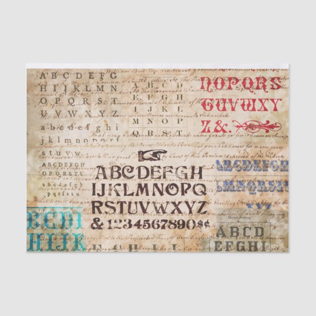 Papel De Seda Alfabeto (Anverso)