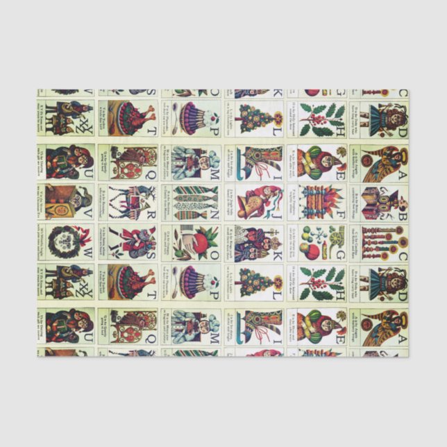 Papel De Seda Alfabeto Navidades (Anverso)