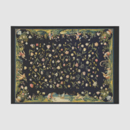 Papel De Seda Alfombra de mesa floral antigua