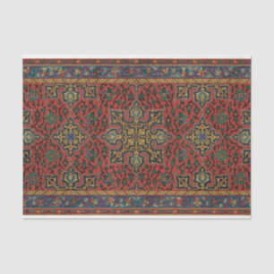 Papel De Seda Alfombra de Rug Persa Rojo Azul Clásico