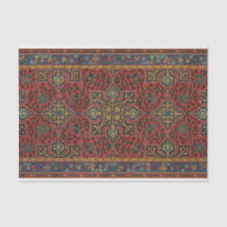 Papel De Seda Alfombra Persa Clásica Roja Azul