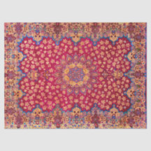 Alfombra persa floral decorativa vintage
