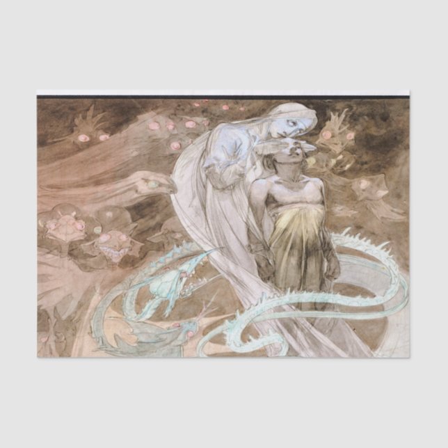 Papel De Seda Alfons Mucha Le 1899 Pater (Anverso)