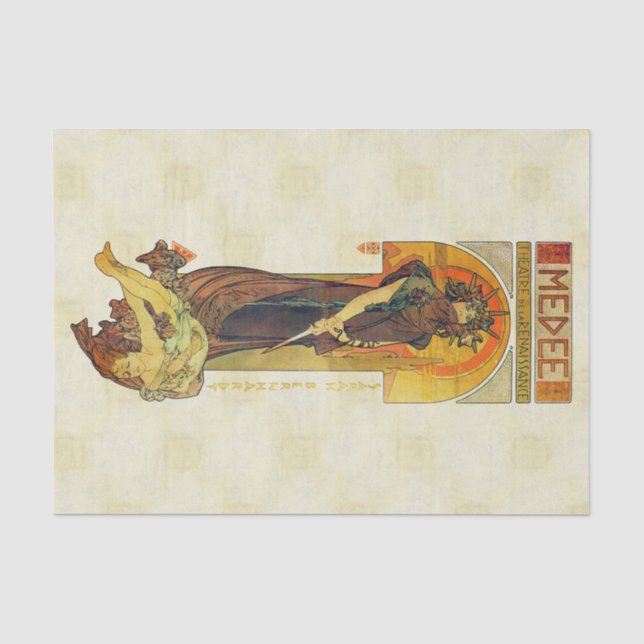 Papel De Seda Alfons Mucha Medea 1898 (Anverso)