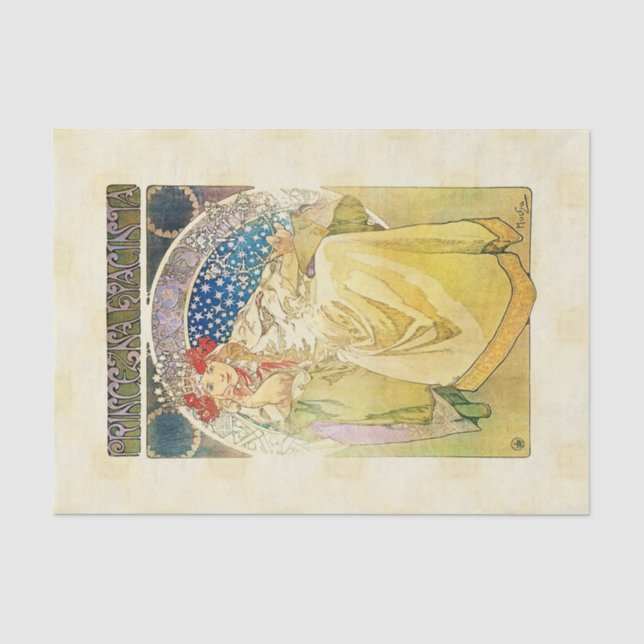 Papel De Seda Alfons Mucha Princezna 1911 Hyacinta (Anverso)