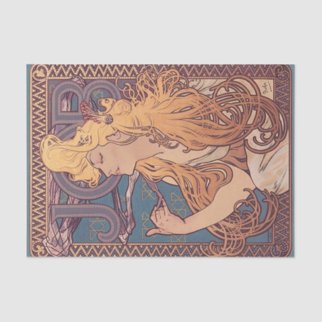 Papel De Seda Alfonse Mucha Job Art Nouveau (Anverso)