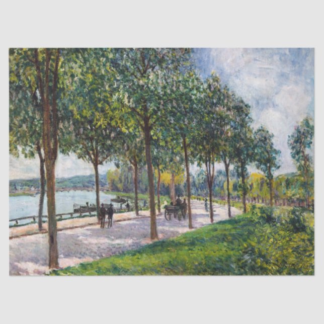 Papel De Seda Alfred Sisley - Allee de los castaños (Anverso)