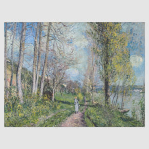 Papel De Seda Alfred Sisley - Bancos del Sena en By