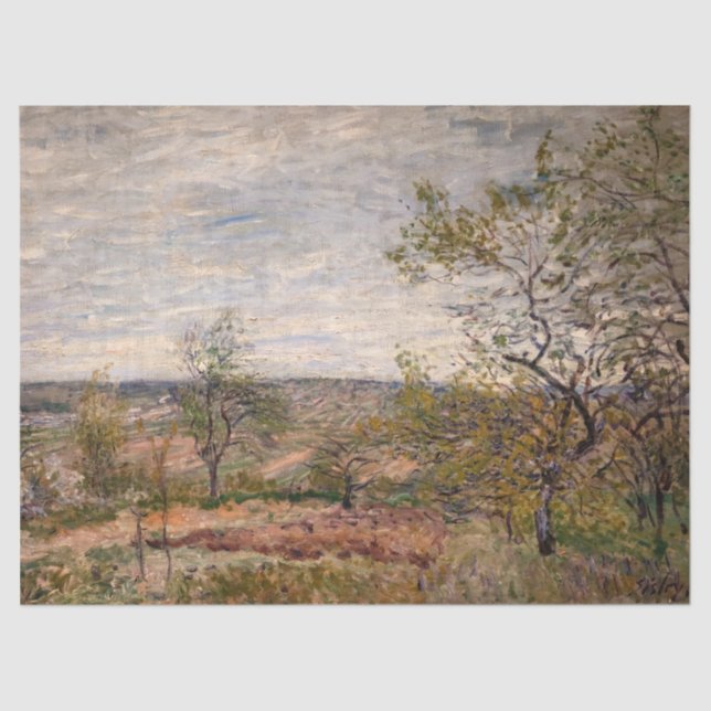 Papel De Seda Alfred Sisley - Día del Viento en Veneux (Anverso)