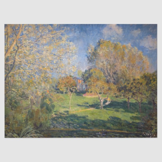 Papel De Seda Alfred Sisley - El jardín de Hoschede, Montgeron (Anverso)