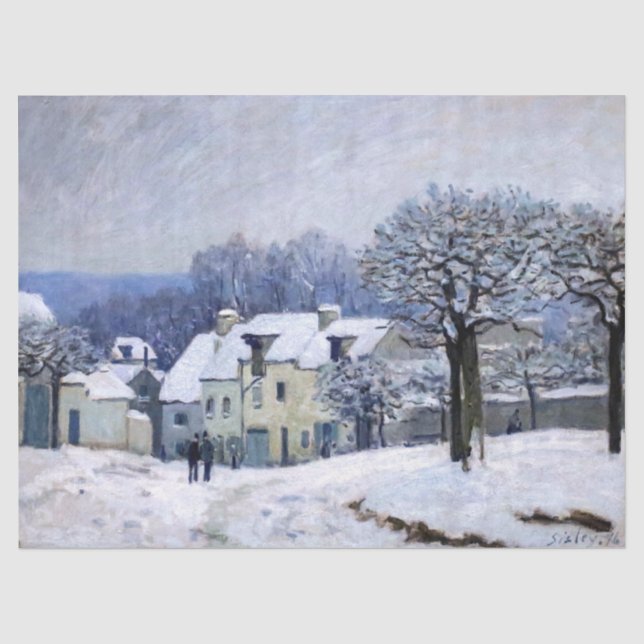 Papel De Seda Alfred Sisley - Place Chenil en Marly, efecto de n (Anverso)