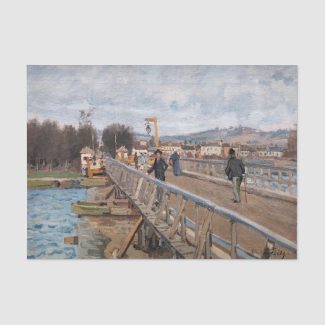 Papel De Seda Alfred Sisley - Puente de futbol en Argenteuil (Anverso)