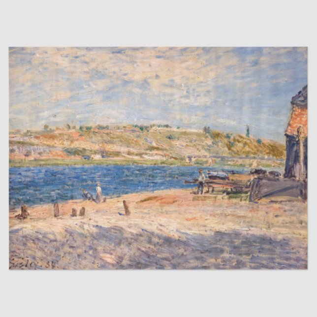 Papel De Seda Alfred Sisley - Riberas de Saint-Mammes (Anverso)