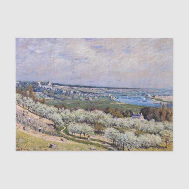 Papel De Seda Alfred Sisley - Terraza en Saint-Germain, primaver (Anverso)