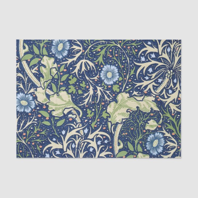 Papel De Seda Algas marinas (por William Morris) (Anverso)