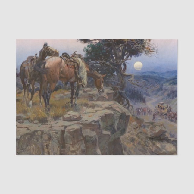 Papel De Seda “Aliados inocentes” de Charles M Russell (Anverso)