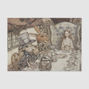 Papel De Seda Alice Birthday Uncumpleaños Rabbit Hatter Fiesta