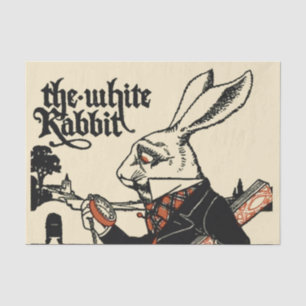 Papel De Seda Alice Conejo Blanco Clásico País de las Maravillas
