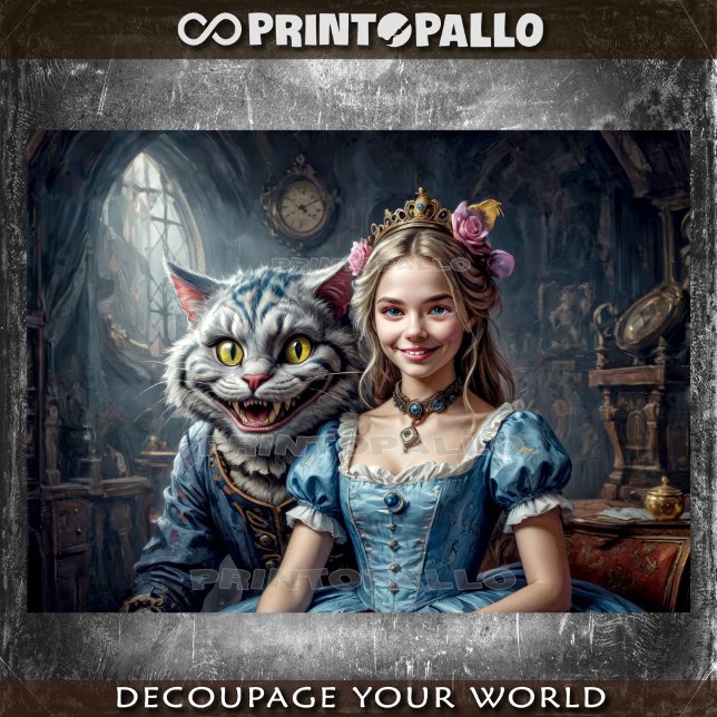 Papel De Seda Alice in the Wonderland with Cheshire Cat (Subido por el creador)