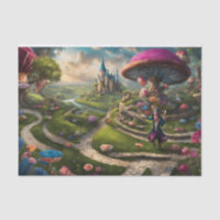Alice In Wonderland Decoupage Tissue Paper