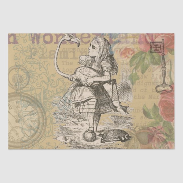 Papel De Seda Alice in Wonderland Flamingo Classic (Anverso)