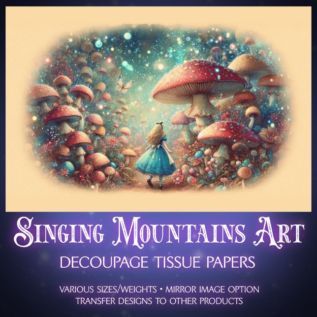 Papel De Seda Alice’s Mystical Forest Path Decoupage (Subido por el creador)