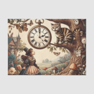 Papel De Seda Alice y el Gato de Cheshire: Fantasía Caprichosa d