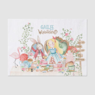Papel De Seda Alicia aventuras en Woderland Birthday Tea Fiesta