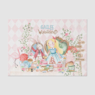 Papel De Seda Alicia aventuras en Woderland Birthday Tea Fiesta