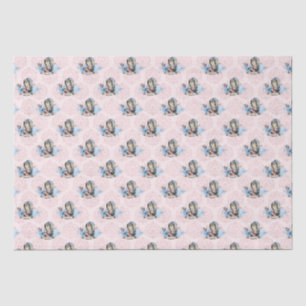 Papel De Seda Alicia Azul y Rosa Dusto En Baby Shower De Maravil