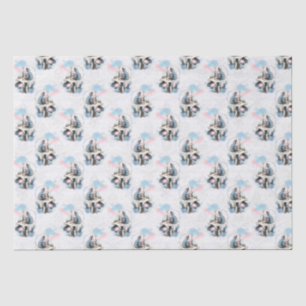 Papel De Seda Alicia Azul y Rosa Dusto En Baby Shower De Maravil