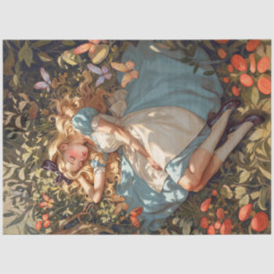 Papel De Seda Alicia clásica soñando con la tierra de las maravi