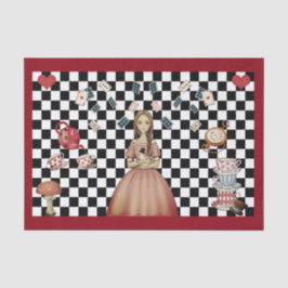 Papel De Seda Alicia color Personalizado en el Fiesta de té de l