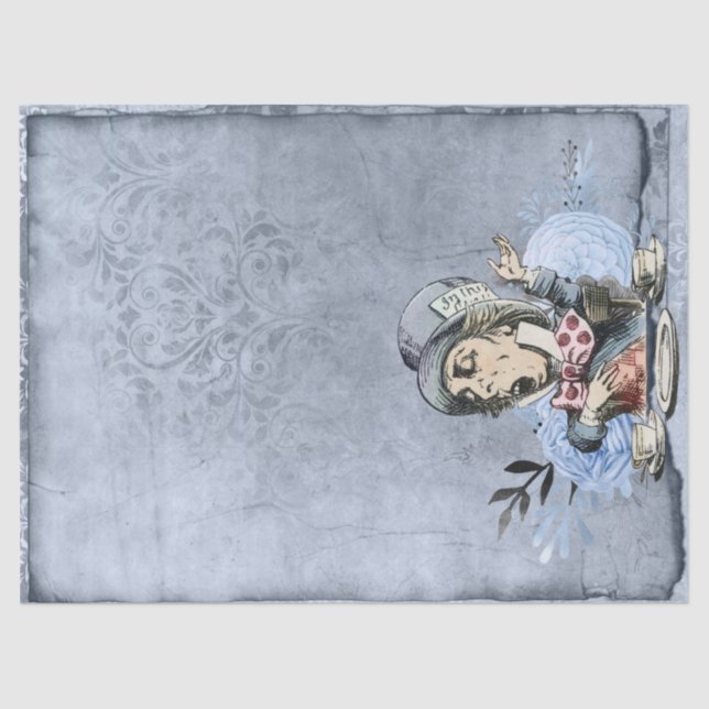 Papel De Seda Alicia con el odio hacia los hombres azules en el  (Anverso)