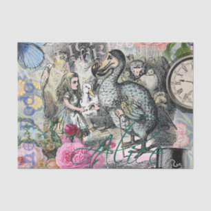 Papel De Seda Alicia en arte clásico de Dodo en el país de las m