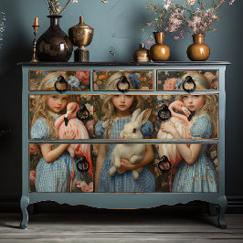 Papel De Seda Alicia en el Flamingo de Conejo Blanco de Maravill