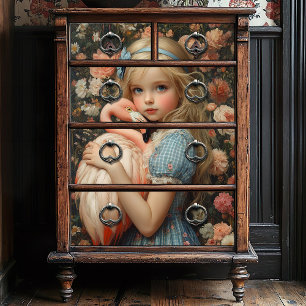 Papel De Seda Alicia en el país de las maravillas con flamenco