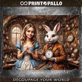 Papel De Seda Alicia en el país de las maravillas conoce al cone