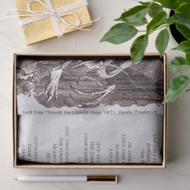 Papel De Seda Alicia en el país de las maravillas Jabberwocky Ca (Regalo )