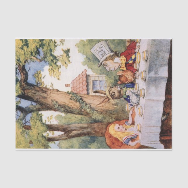 Papel De Seda Alicia en el país de las maravillas: la confusión  (Anverso)